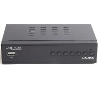 Ресивер эфирный цифровой DVB-T2/C HD HD-350 металл, дисплей DOLBY DIGITAL, HEVC Сигнал Electronics