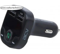 Автомобильный FM-модулятор ACV FMT-120B черный MicroSD BT USB (37574)