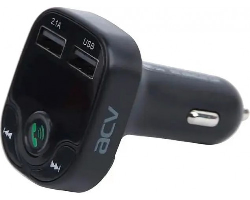 Автомобильный FM-модулятор ACV FMT-120B черный MicroSD BT USB (37574)