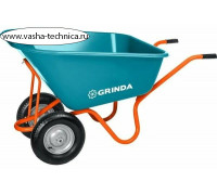 Тачка GRINDA GP-1, кузов увеличенного объема 260 л, г/п 120 кг, ударопрочный пластик, PROLine (422401)