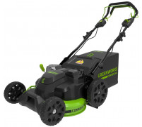 Газонокосилка аккумуляторная GreenWorks GC82LM61S, TwinForce, 82V, 61 см, самоходная, бесщеточная, без АКБ и ЗУ  (2515607)