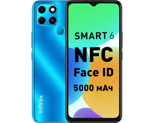 Смартфон Infinix Smart 6 X6511 32Gb 2Gb бирюзовый