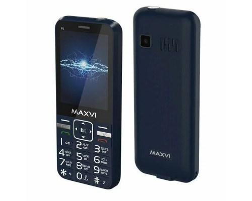 Мобильный телефон Maxvi P3 blue (2 SIM)(Стандарт GSM 900/1800Mhz. Поддержка двух 