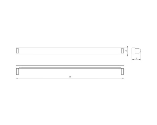 Светильник Эра SPO-801, 610х34х50 мм, IP20, 2