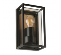 Уличный настенный светильник Arte Lamp Marfik A2322AL-1BR, E27, 15 Вт, 10х14х24 см, чёрный, бежевый