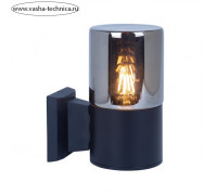 Уличный настенный светильник Arte Lamp Wazn A6218AL-1BK, E27, 40 Вт, 9х15х25 см, чёрный