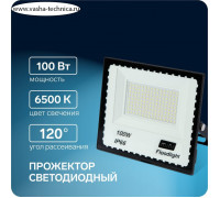 Прожектор светодиодный, 100 Вт, 7700 Лм, 6500К, IP66,  220V