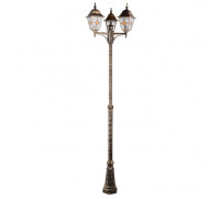 Парковый светильник Arte Lamp Madrid A1542PA-3BN, E27, 3х75 Вт, 60х60х235 см, коричневый