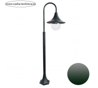 Парковый светильник Arte Lamp Malaga A1086PA-1BGB, E27, 75 Вт, 28х33х120 см, медный, зелёный