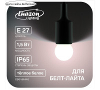 Лампа светодиодная Luazon Lighting, G45, Е27, 1.5 Вт, для белт-лайта, т-белая наб 20 шт