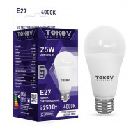 Лампа светодиодная Tokov Electric, E27, 25 Вт, 4000 К, свечение белое