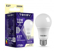 Лампа светодиодная TOKOV ELECTRIC, 10 Вт, А60, 3000 К, Е27, 176-264В