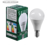 Лампа светодиодная SAFFIT, 15W 230V E14 2700K G45, SBG4515