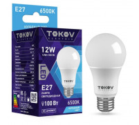 Лампа светодиодная TOKOV ELECTRIC, 12 Вт, А60, 6500 К, Е27, 176-264В