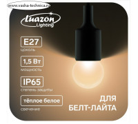 Лампа светодиодная Luazon Lighting, G45, Е27, 1.5 Вт, д/белт-лайта, т/белый набор 20шт.