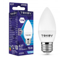 Лампа светодиодная TOKOV ELECTRIC, 10 Вт, С37, 6500 К, Е27, 176-264В