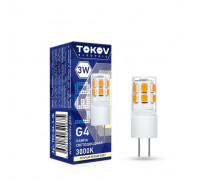 Лампа светодиодная Tokov Electric, G4, 3 Вт, 3000 К, свечение тёплое белое