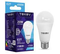 Лампа светодиодная TOKOV ELECTRIC, 20 Вт, А60, 6500 К, Е27, 176-264В