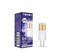 Лампа светодиодная Tokov Electric, G4, 3 Вт, 4000 К, свечение белое