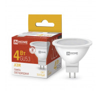 Лампа светодиодная IN HOME LED-JCDR-VC, 4 Вт, 230 В, GU5.3, 3000 К, 320 Лм