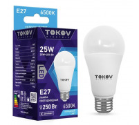 Лампа светодиодная Tokov Electric, E27, 25 Вт, 6500 К, свечение холодное белое