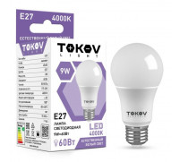 Лампа светодиодная TOKOV ELECTRIC, 9 Вт, G45, 4000 К, Е27, 176-264В