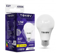 Лампа светодиодная Tokov Electric, E27, 12 Вт, 4000 К, свечение белое