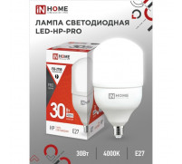 Лампа светодиодная IN HOME LED-HP-PRO, 30 Вт, 230 В, Е27, 4000 К, 2700 Лм