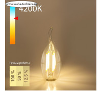 Филаментная светодиодная лампа Elektrostandard, Dimmable F, 35х35х117 мм, 5Вт, E14, 550Лм, 4200К