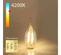 Филаментная светодиодная лампа Elektrostandard, Dimmable F, 35х35х117 мм, 5Вт, E14, 550Лм, 4200К