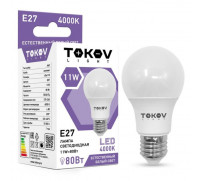 Лампа светодиодная TOKOV ELECTRIC, 11 Вт, А60, 4000 К, Е27, 176-264В