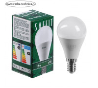 Лампа светодиодная SAFFIT, 15W 230V E14 4000K G45, SBG4515