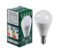 Лампа светодиодная SAFFIT, 15W 230V E14 4000K G45, SBG4515