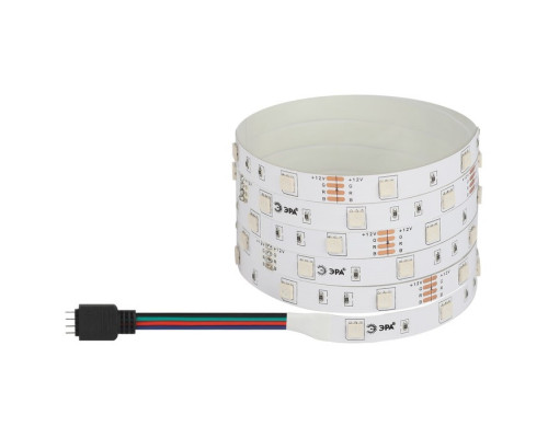 Светодиодная лента Эра, 5 м, IP20, SMD5050, 60 LED/м, 7,2 Вт/м, 12 В, свечение RG