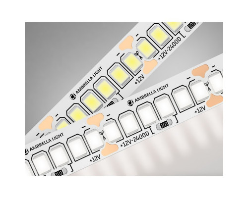 Светодиодная лента Ambrella GS1402, 5 м, IP20, 2835, 240 LED/м, 17 Вт/м, 12V, све