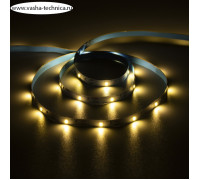 Светодиодная лента Luazon Lighting 1 м, IP20, SMD2835, 30 LED/м, 3хААА, 3000К