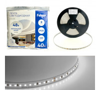 Светодиодная лента Feron 40 м, IP20, SMD2835, 120 LED/м, 8 Вт/м, 48 В, свечение белое