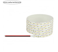 Светодиодная лента Эра, 5 м, IP20, SMD2835, 180 LED/м, 14,4 Вт/м, 12 В, свечение тёплое белое