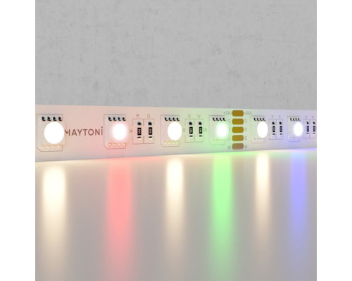 Светодиодная лента Maytoni, 24В, IP20, 5050, 19,2Вт/м, 3000K, 5 м, свечение RGB+W