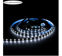 Светодиодная лента Apeyron 12В, SMD2835, 5 м, IP20, 4.8Вт/м, 60 LED/м, 6500К