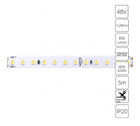 Светодиодная лента Arte Lamp Tape 48V 7,2Вт/м, 4000К, 5 м