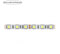 Светодиодная лента Эра, 5 м, IP20, SMD5050, 60 LED/м, 14,4 Вт/м, 12 В, свечение белое