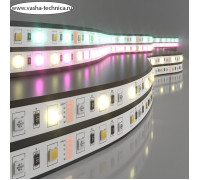 Светодиодная лента Elektrostandard, IP20, 5050, 60LED/м, 24В, MIX RGB/свечение тёплое белое