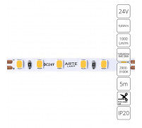 Светодиодная лента Arte Lamp Tape 24V 9,6Вт/м, 3000К, 5 м