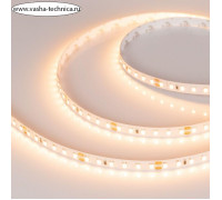 Светодиодная лента Arlight 8х1 мм, 5 м, IP20, 2835, 120 LED/м, 9 Вт/м, 24 В, 2700К, свечение тёплое белое