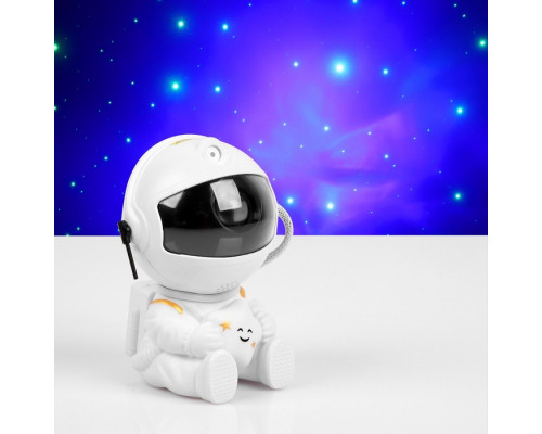 Световой прибор «Космонавт со звездой» 13 см, свечение RGB, пульт ДУ, 5 В, белый