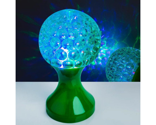 Световой прибор «Кубок» 10 см, свечение RGB, 220 В, зелёный