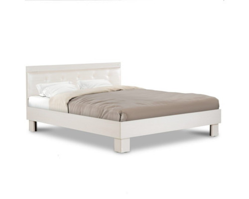 Кровать «Азалия 14 М» без ПМ, 1400 × 2000, без основания, цвет бодега белый/белый