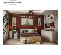 Кровать с подъёмным механизмом Sherlock 42.2, 1600 × 2000 мм, цвет ясень анкор светлый