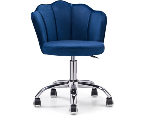 Компьютерное кресло Bud металл/велюр, хром/синий 56x54x70 см